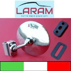 Specchio esterno piatto tondo con morsetto braccio corto