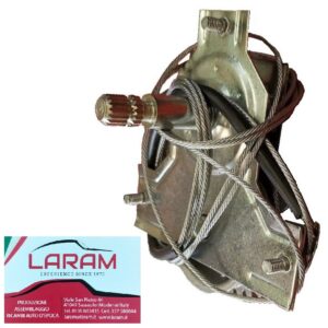 Meccanismo alzacristallo sx con misura perno mm 40 A.R. 105/115 spider 74-93