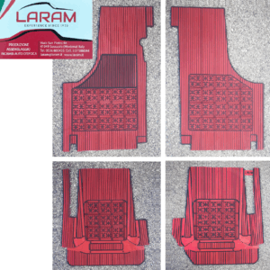 Sovratappeti Fiat 500 e Bianchina in gomma base rossa righe nere