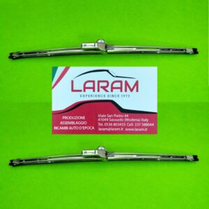 Spazzole tergicristallo (2 pz) mm 330 tipo con 2 fili per 124 spider 1.4-1.6-1.8 A.R.105/115 Bertone GT-GTV-Giulia berlina super-nuova super-A.R.1750/2.0 berlina-Junior Zagato-Ferrari 250-Lancia Fulvia + altre marche