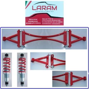 Pendolare Fiat 500 e 126 completo di ammortizzatori regolabili di altissima qualità con unibol e telaio tubi tondi