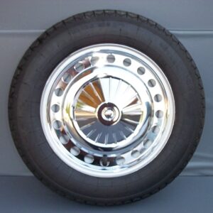 Coppe ruote cromate con fori (4 pz) Fiat 500 D-F-L e Bianchina