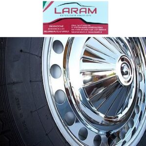 Coppe ruote cromate con fori (4 pz) Fiat 500 D-F-L e Bianchina